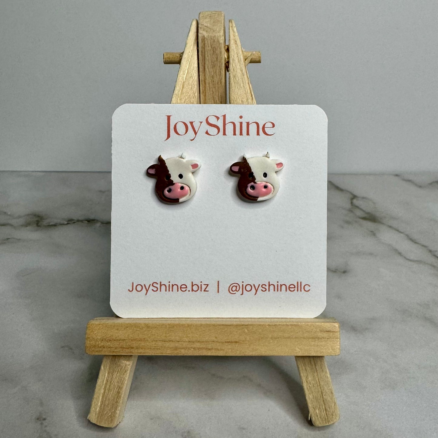 Cow Stud Earrings | Handmade Polymer Clay Earrings