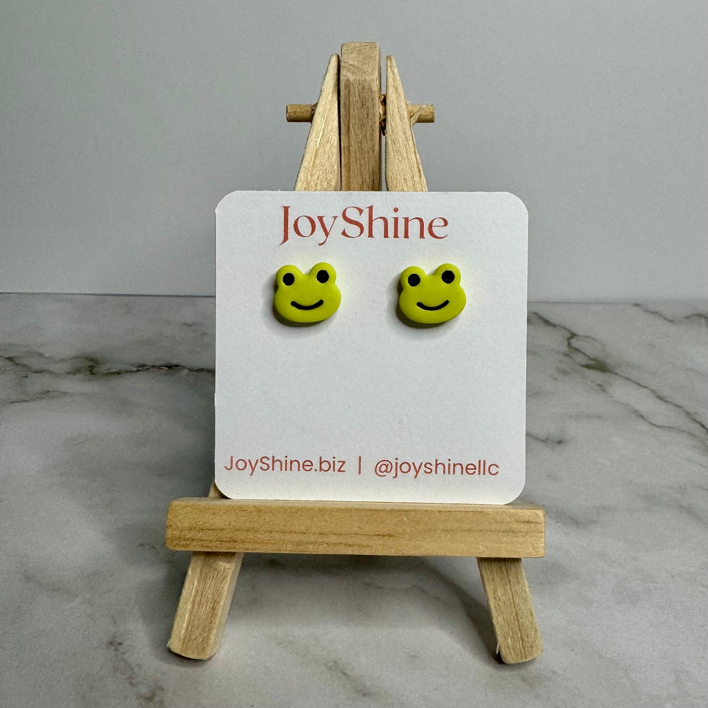 Frog Stud Earrings | Handmade Polymer Clay Earrings