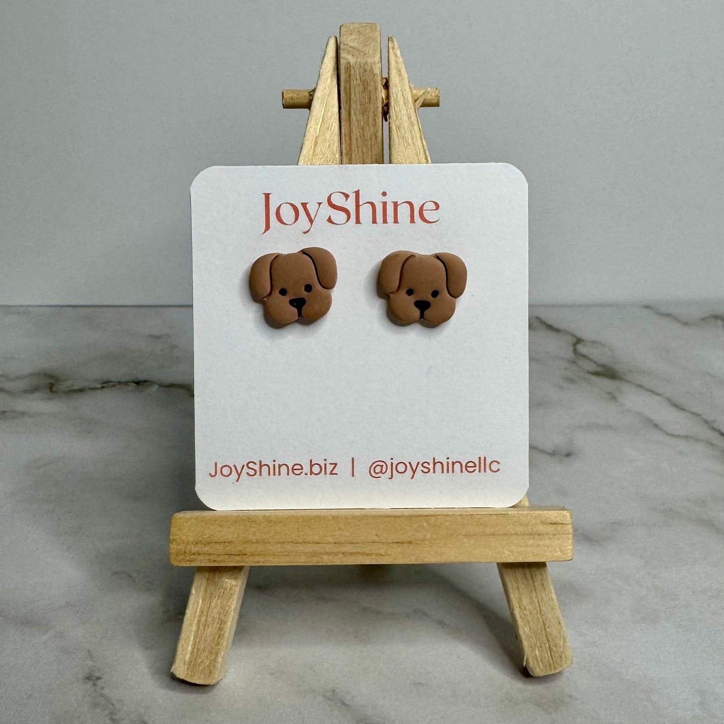 Puppy Stud Earrings | Handmade Polymer Clay Earrings