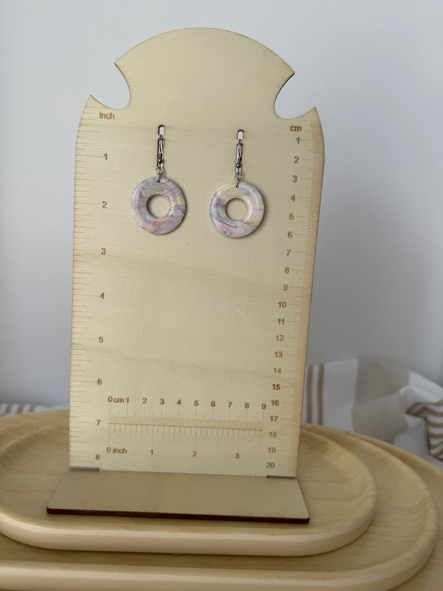 Summer Splash – Watercolor-Inspired Polymer Clay Earrings