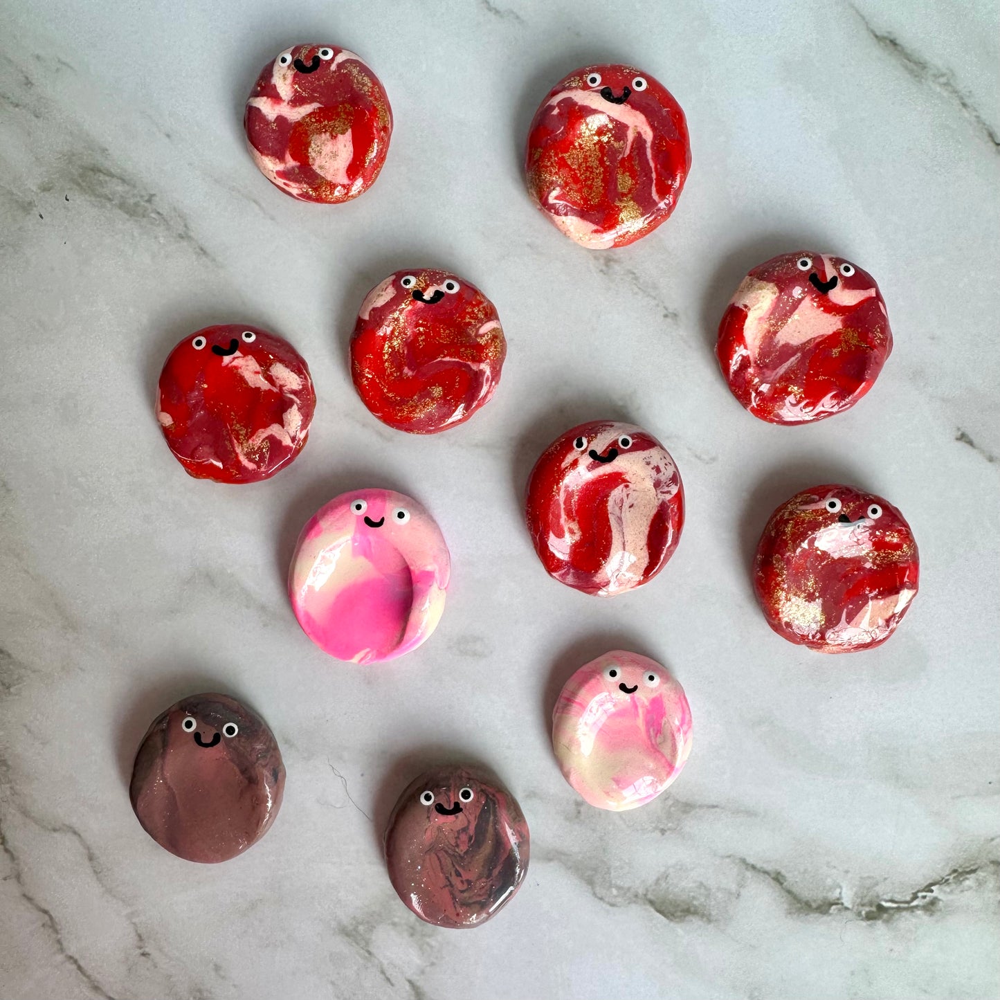 Pocket Smile – Handmade Polymer Clay Worry Stone