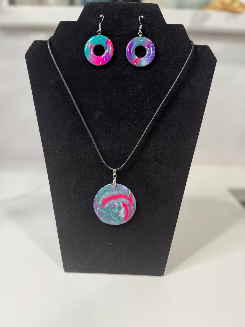 Earring & necklace set #04