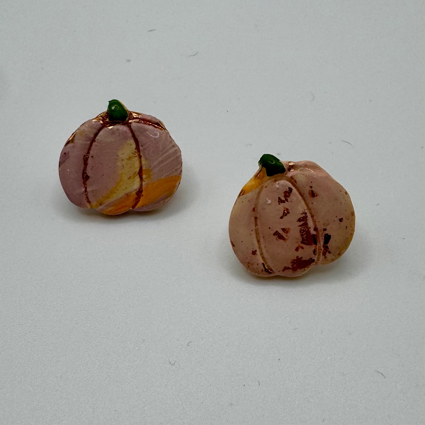 Pumpkin Stud Earrings | Handmade Polymer Clay Fall Jewelry