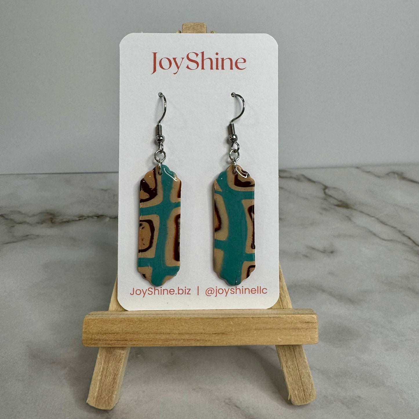 Desert Mosaic Earrings | Handmade Polymer Clay Earrings | JoyShine