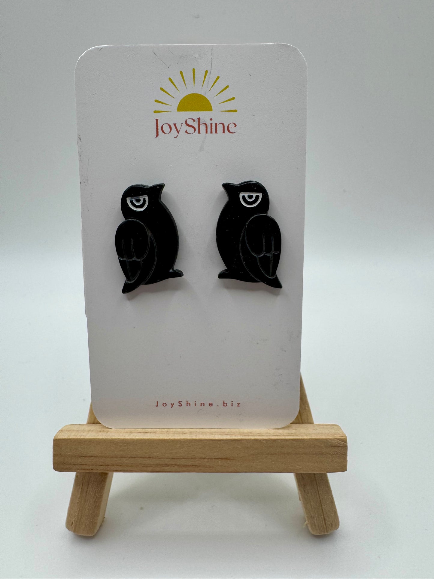 Flock of Whispers Crow Earrings