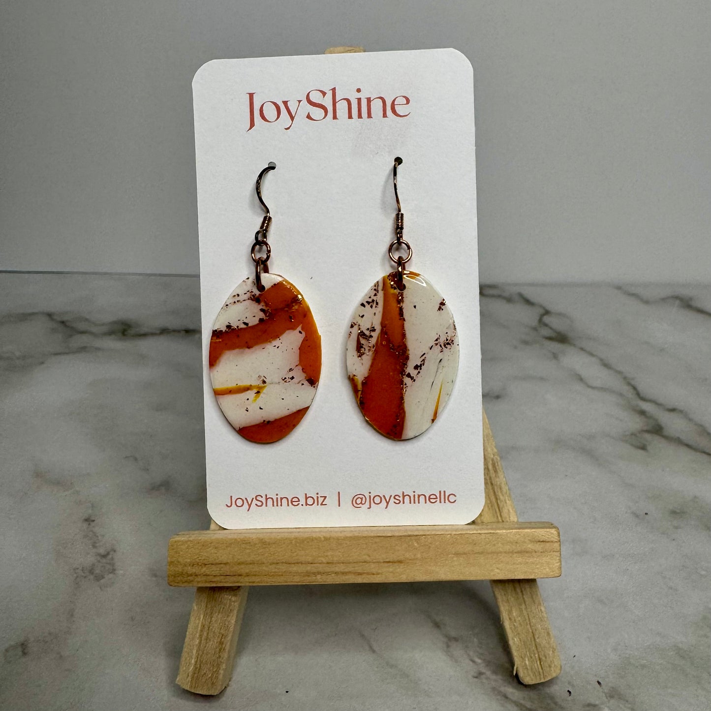 Burnt Orange Pride Earrings | Handmade Polymer Clay Earrings | JoyShine