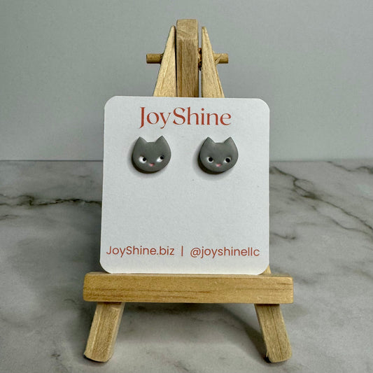 Cat Stud Earrings | Handmade Polymer Clay Earrings