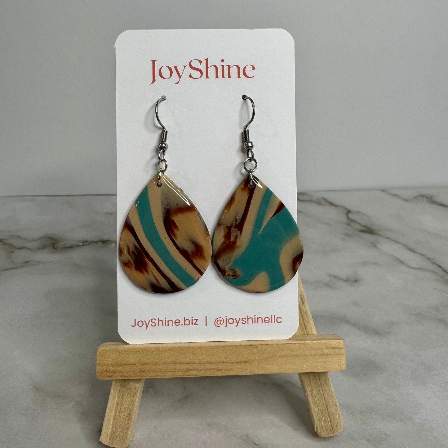 Desert Mosaic Earrings | Handmade Polymer Clay Earrings | JoyShine