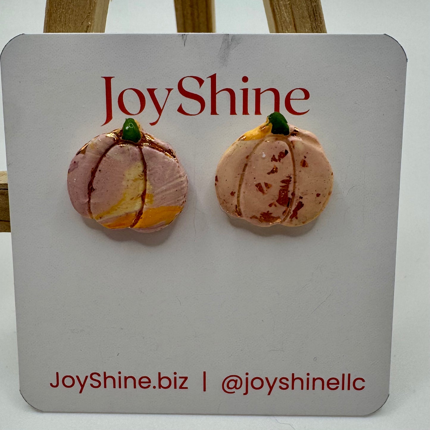 Pumpkin Stud Earrings | Handmade Polymer Clay Fall Jewelry