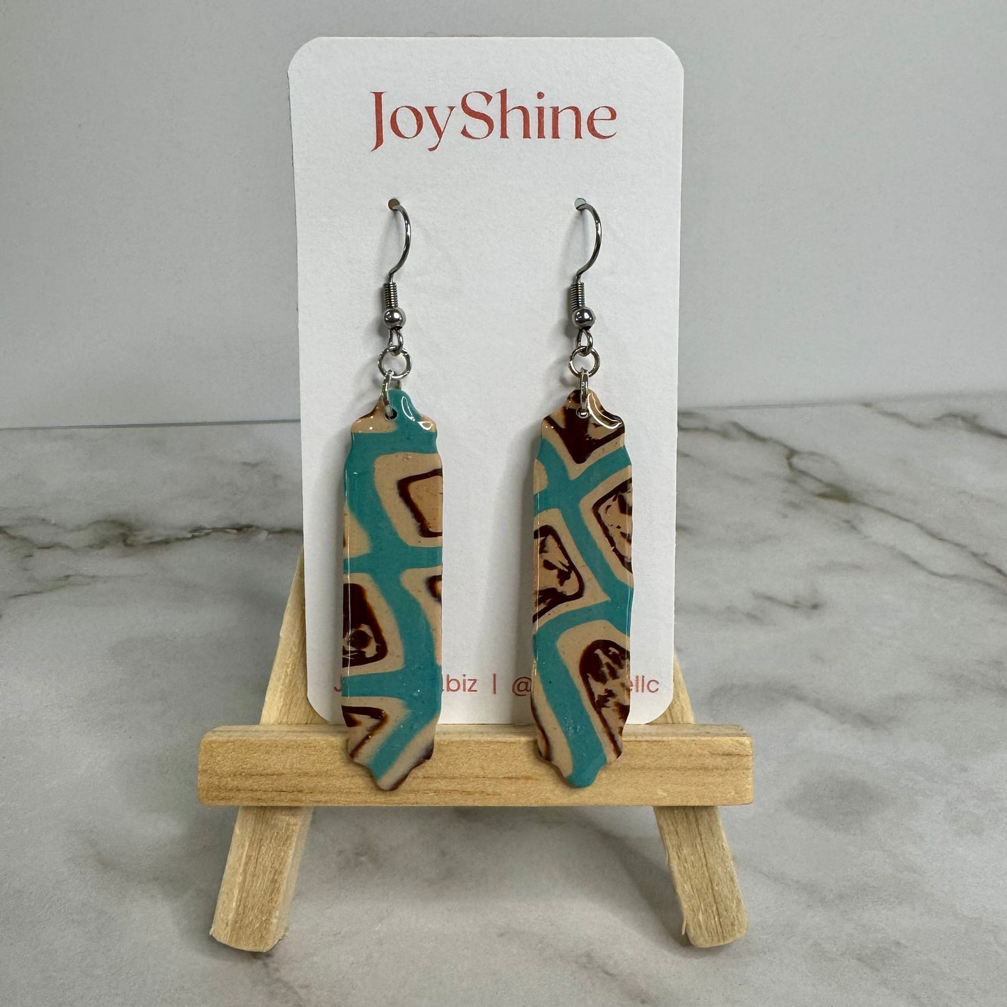 Desert Mosaic Earrings | Handmade Polymer Clay Earrings | JoyShine