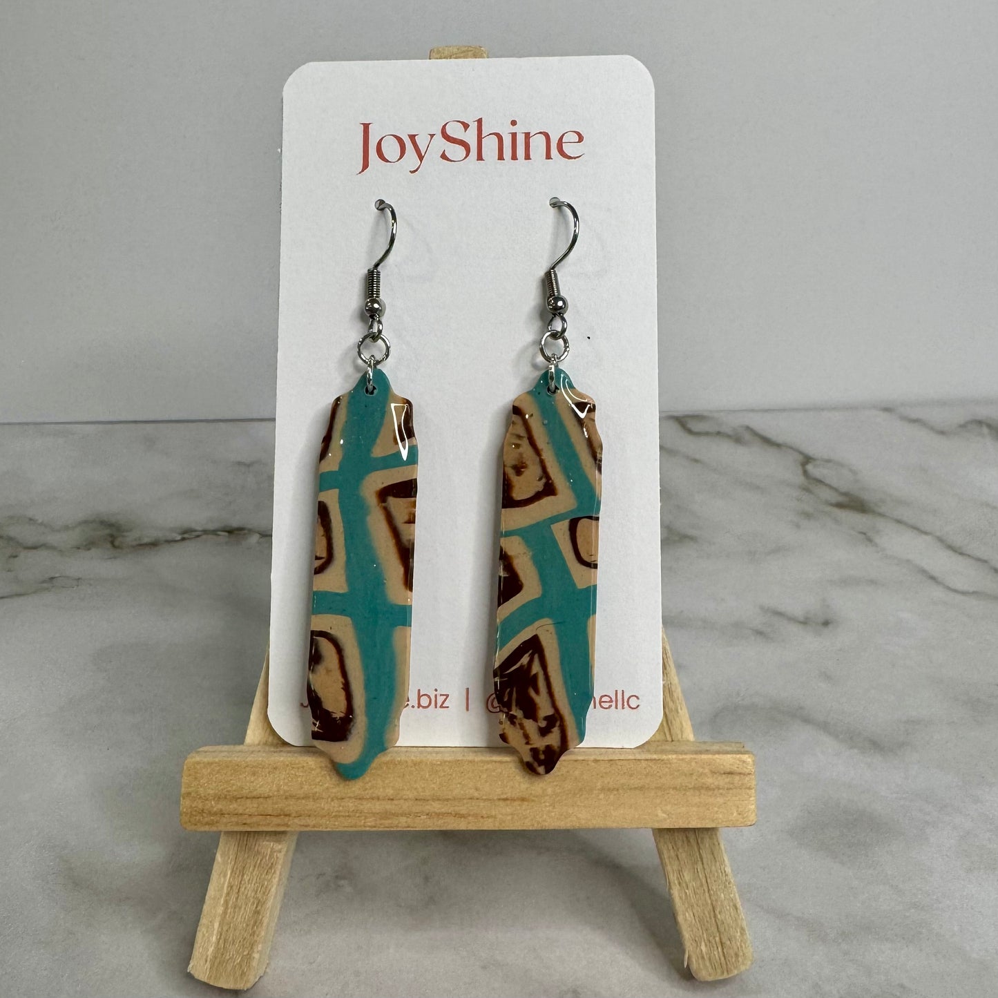 Desert Mosaic Earrings | Handmade Polymer Clay Earrings | JoyShine