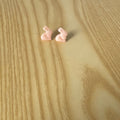 Shimmery Pink Bunny Studs