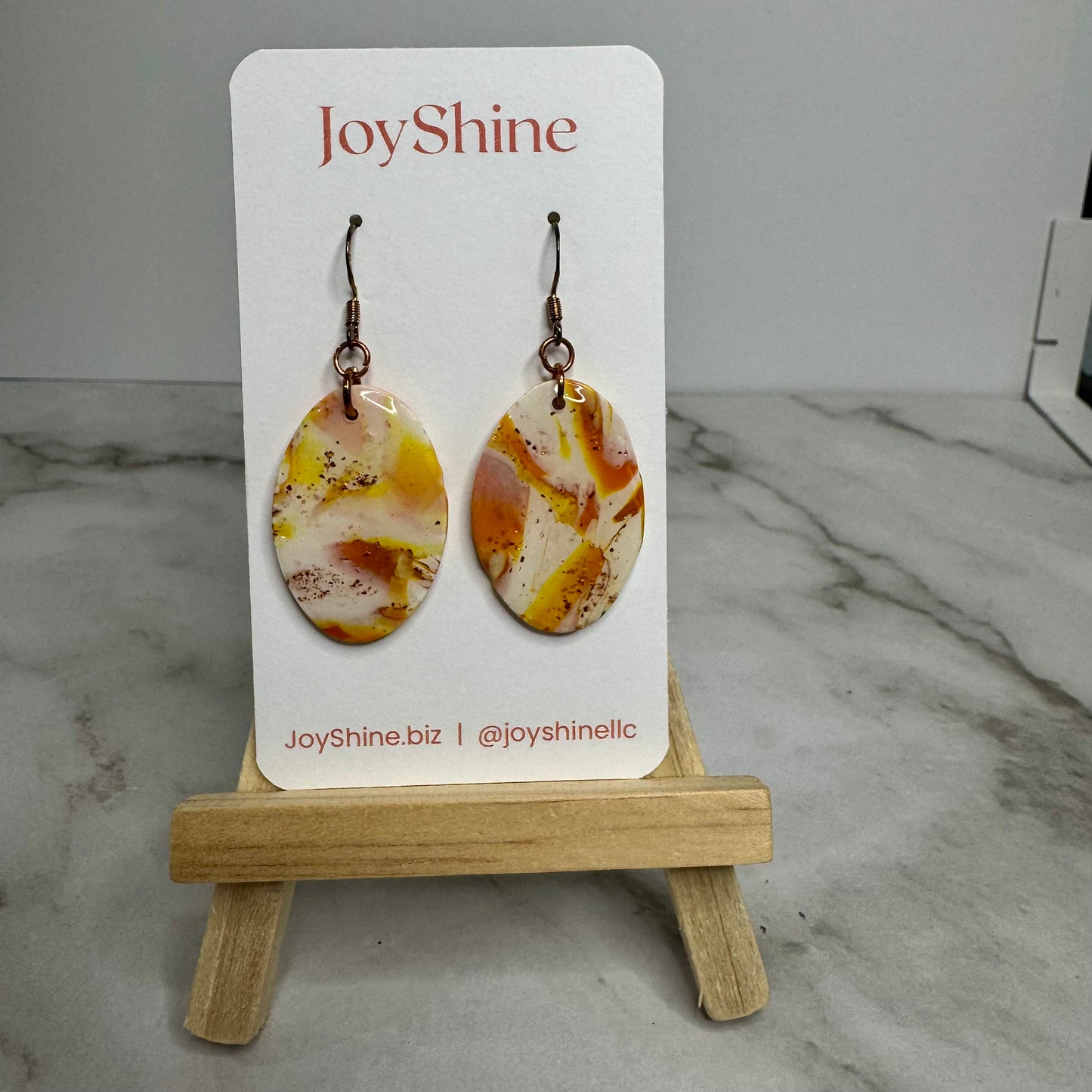 Burnt Orange Pride Earrings | Handmade Polymer Clay Earrings | JoyShine