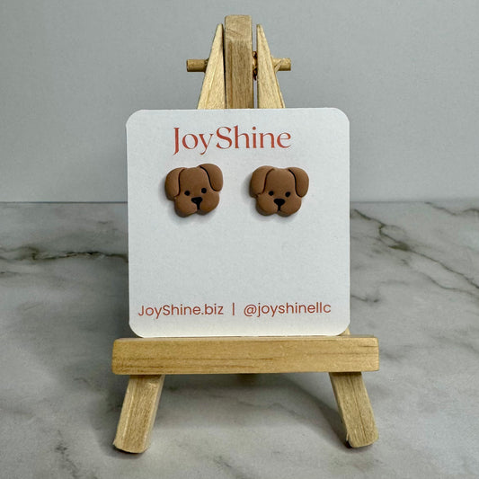 Puppy Stud Earrings | Handmade Polymer Clay Earrings