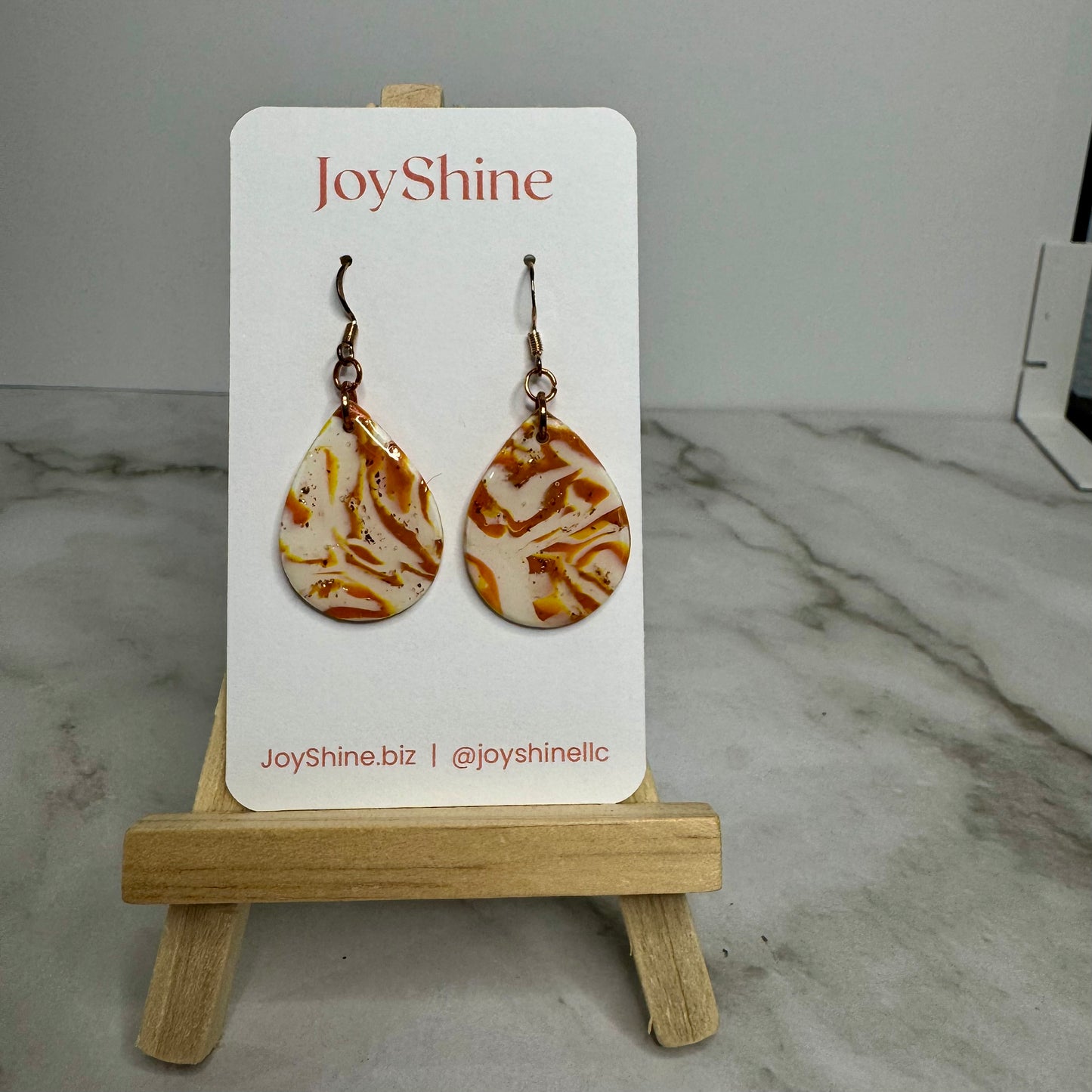 Burnt Orange Pride Earrings | Handmade Polymer Clay Earrings | JoyShine