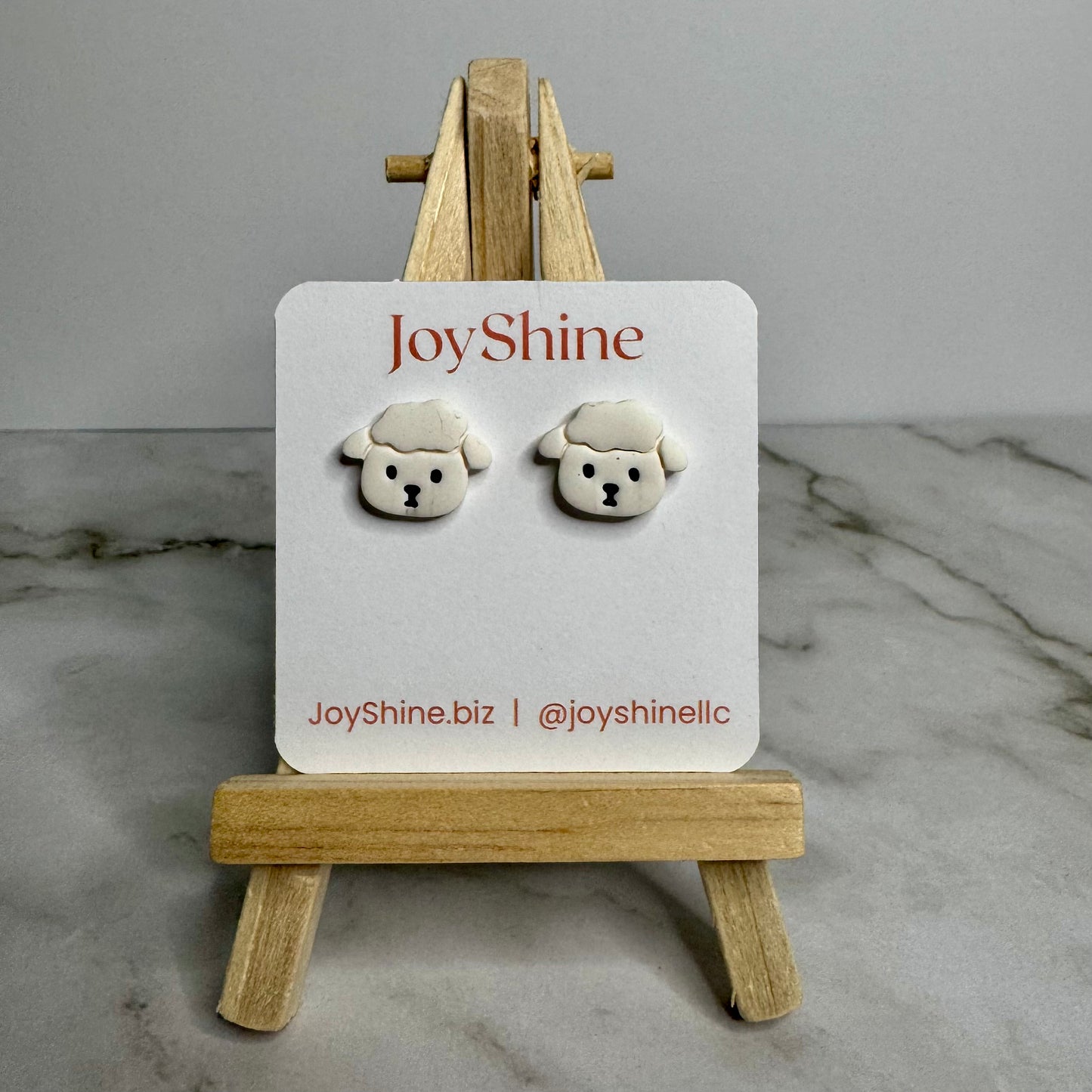 Sheep Stud Earrings | Handmade Polymer Clay Earrings