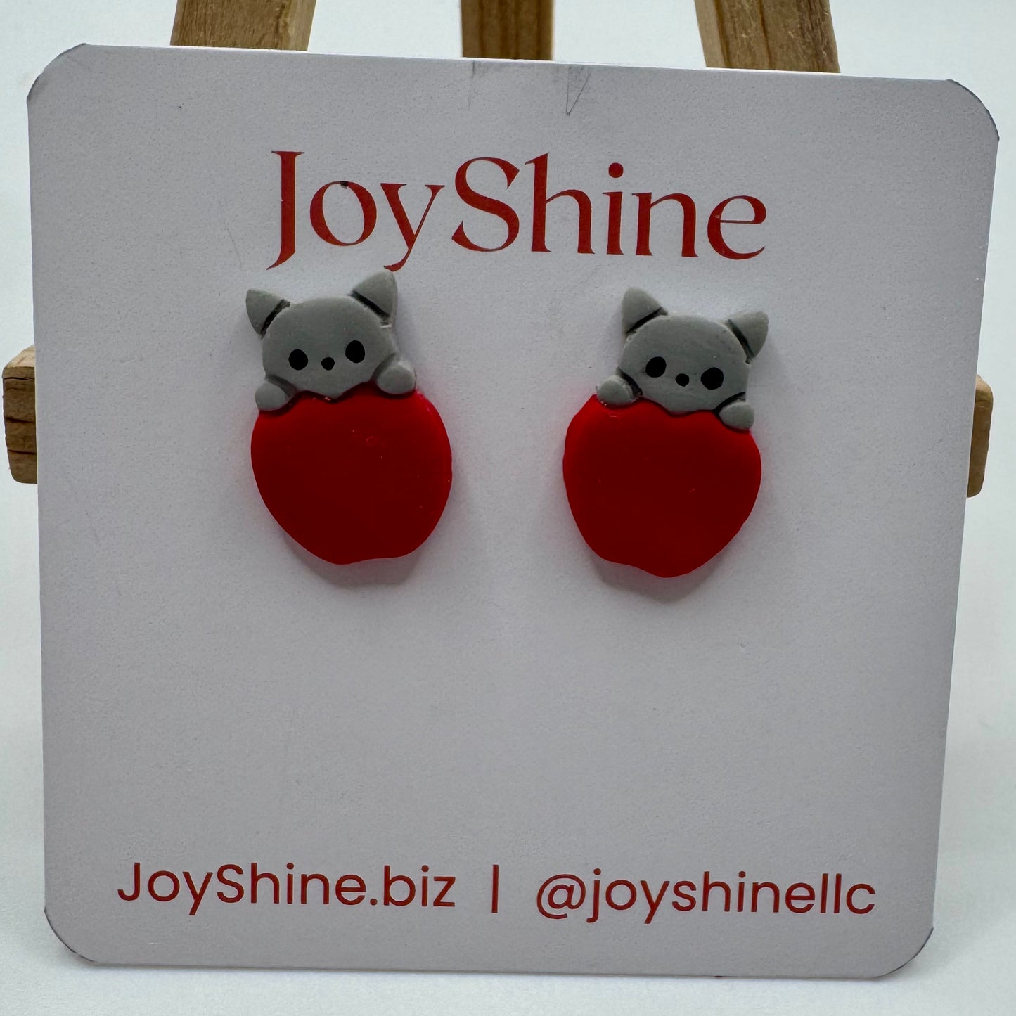 Cat & Dog Earrings – Handmade Apple & Pumpkin Fall Jewelry