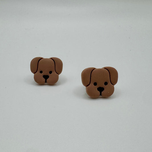 Puppy Stud Earrings | Handmade Polymer Clay Earrings