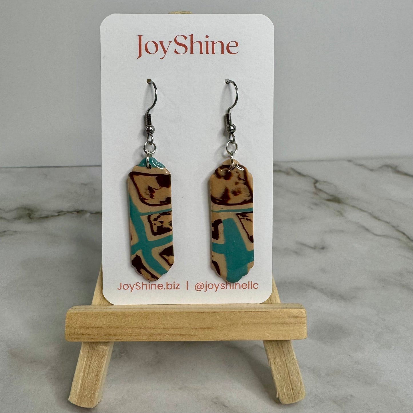 Desert Mosaic Earrings | Handmade Polymer Clay Earrings | JoyShine