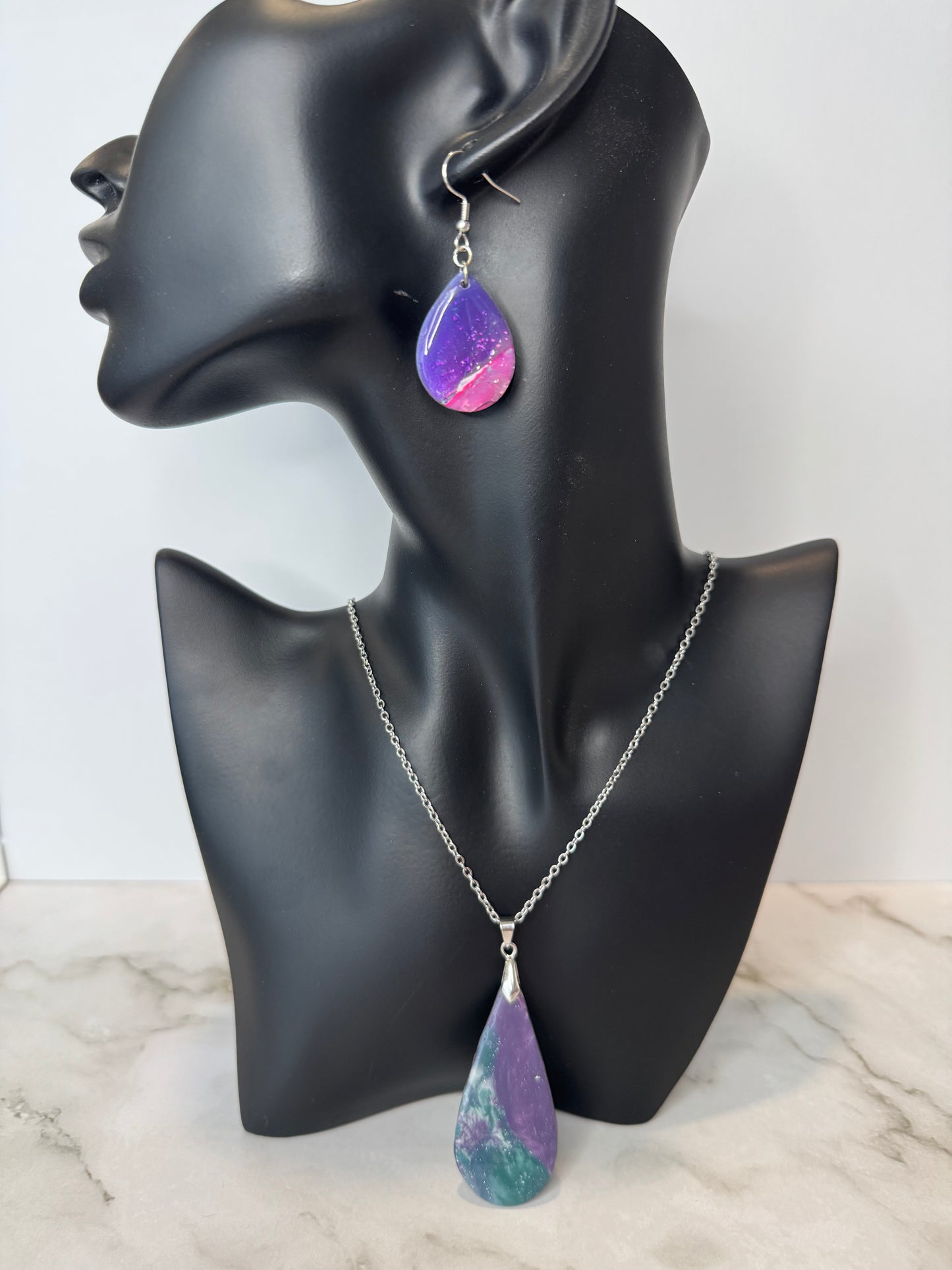 Handmade Statement Necklace & Earrings Set for Women | Lightweight Matching Jewelry Gift