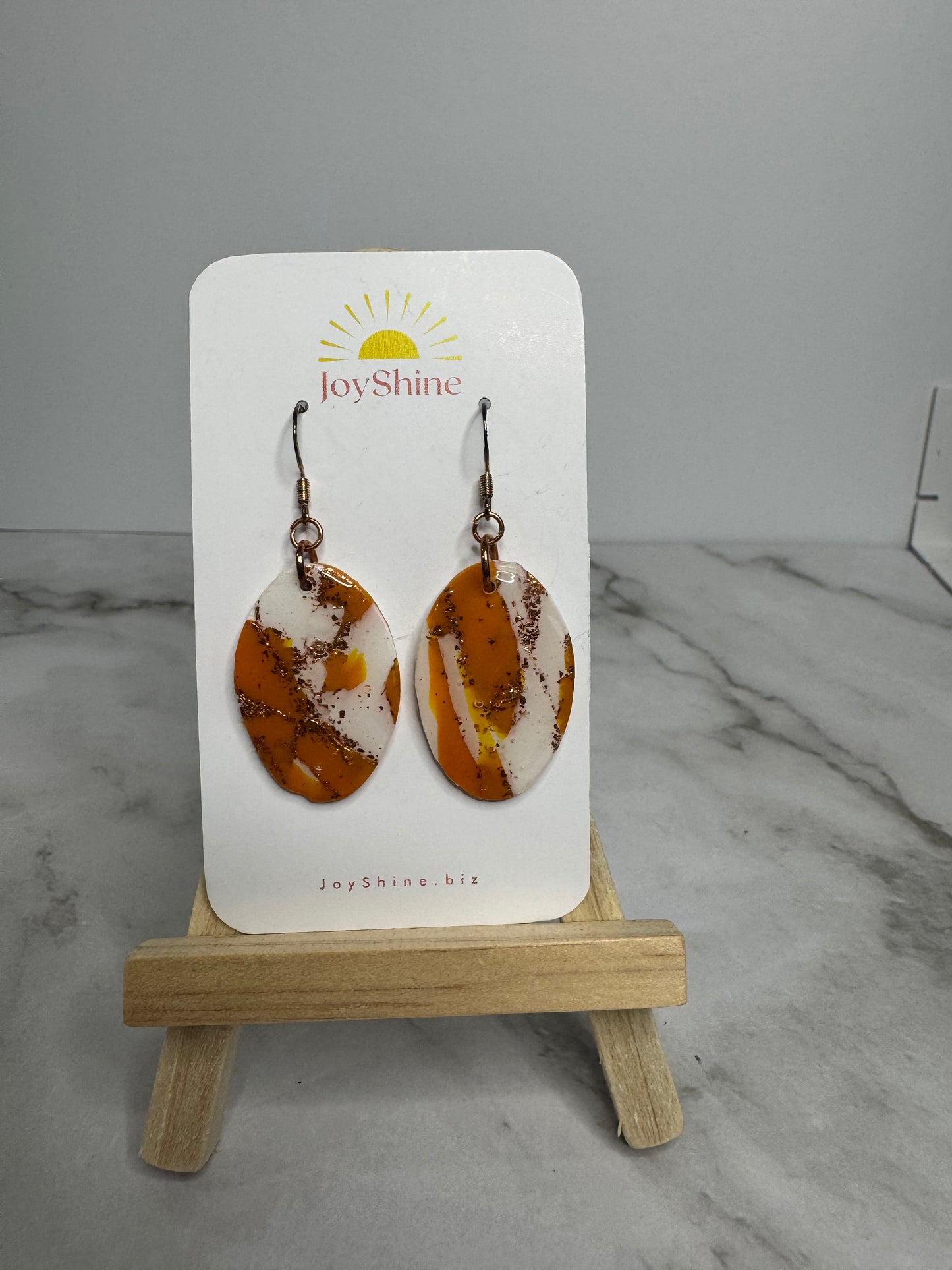 Burnt Orange Pride Earrings | Handmade Polymer Clay Earrings | JoyShine