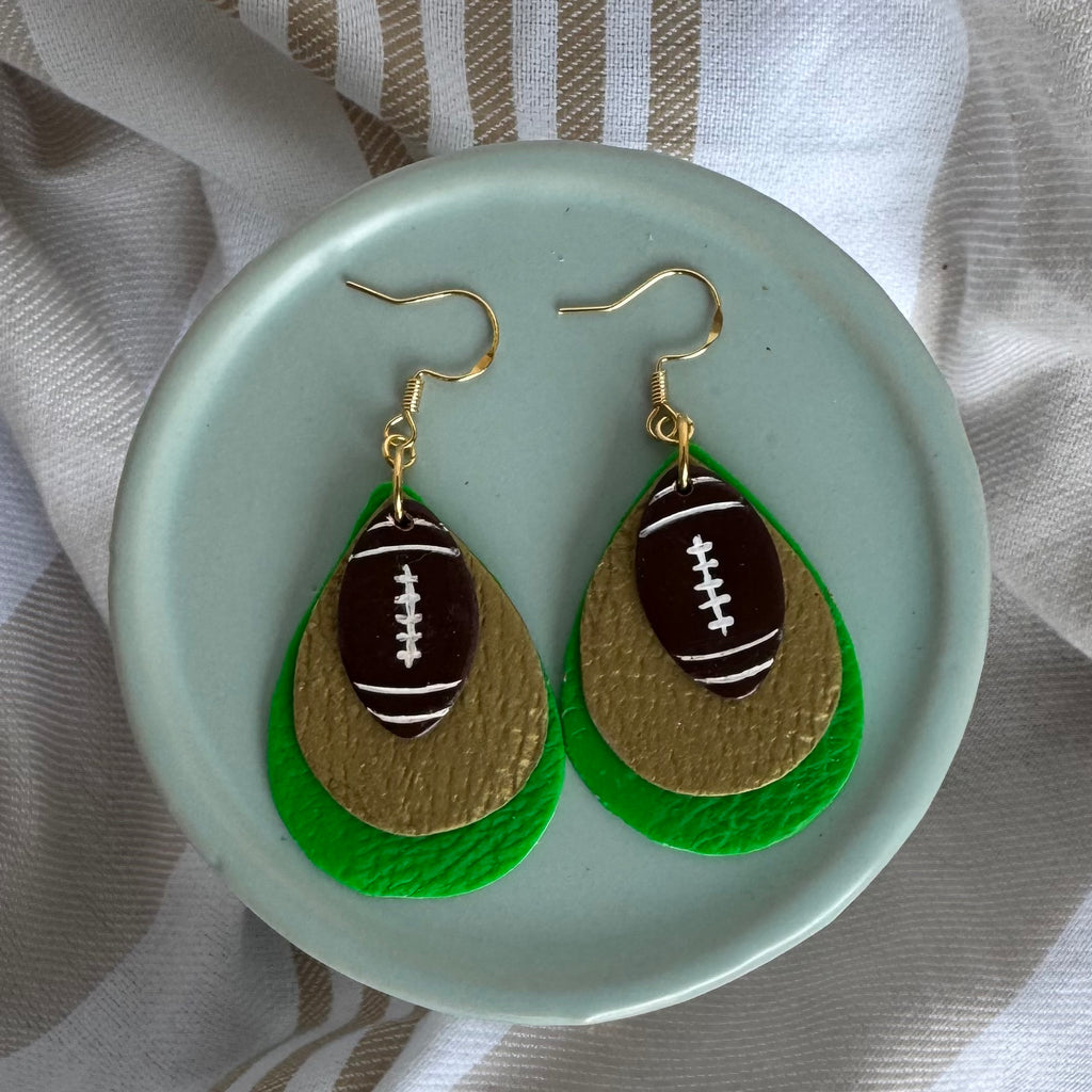 Game Day Drops Earrings (Choose your colors and your ball!)