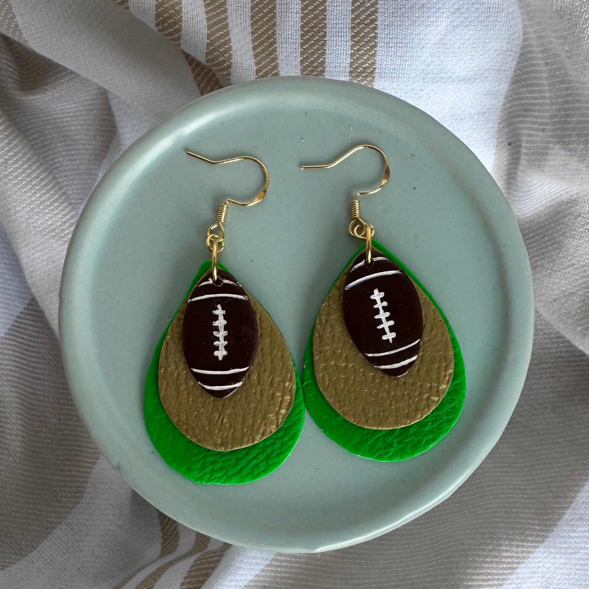 Game Day Drops Earrings (Choose your colors and your ball!)