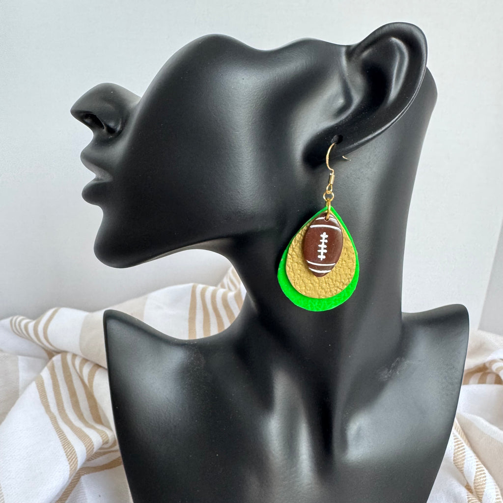 Game Day Drops Earrings (Choose your colors and your ball!)