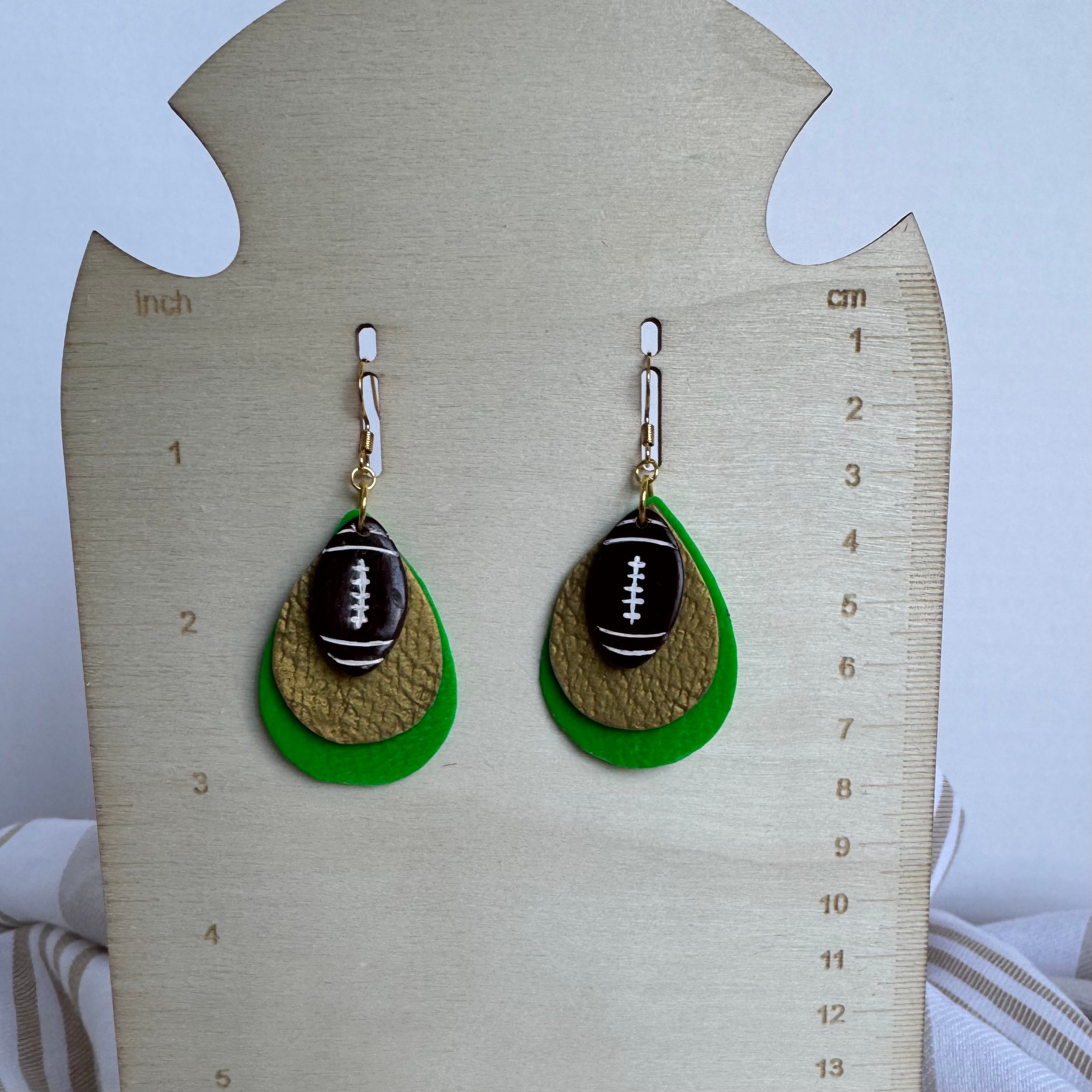 Game Day Drops Earrings (Choose your colors and your ball!)