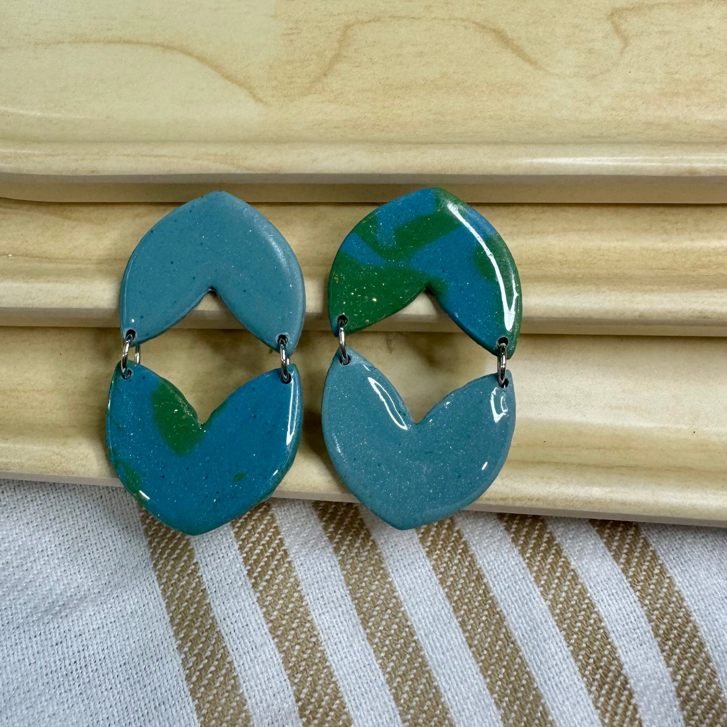 Seaglass Arc earrings