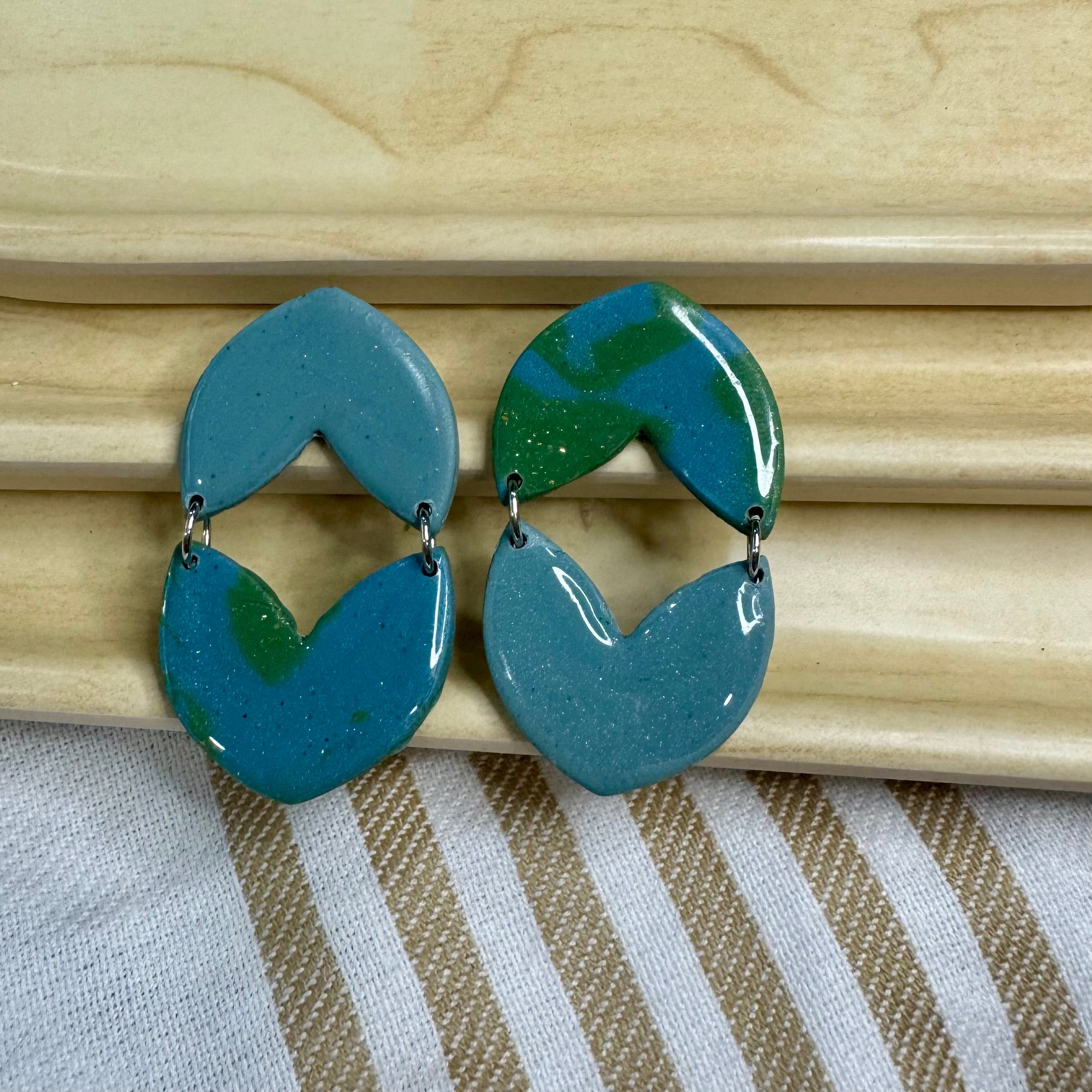 Seaglass Arc earrings
