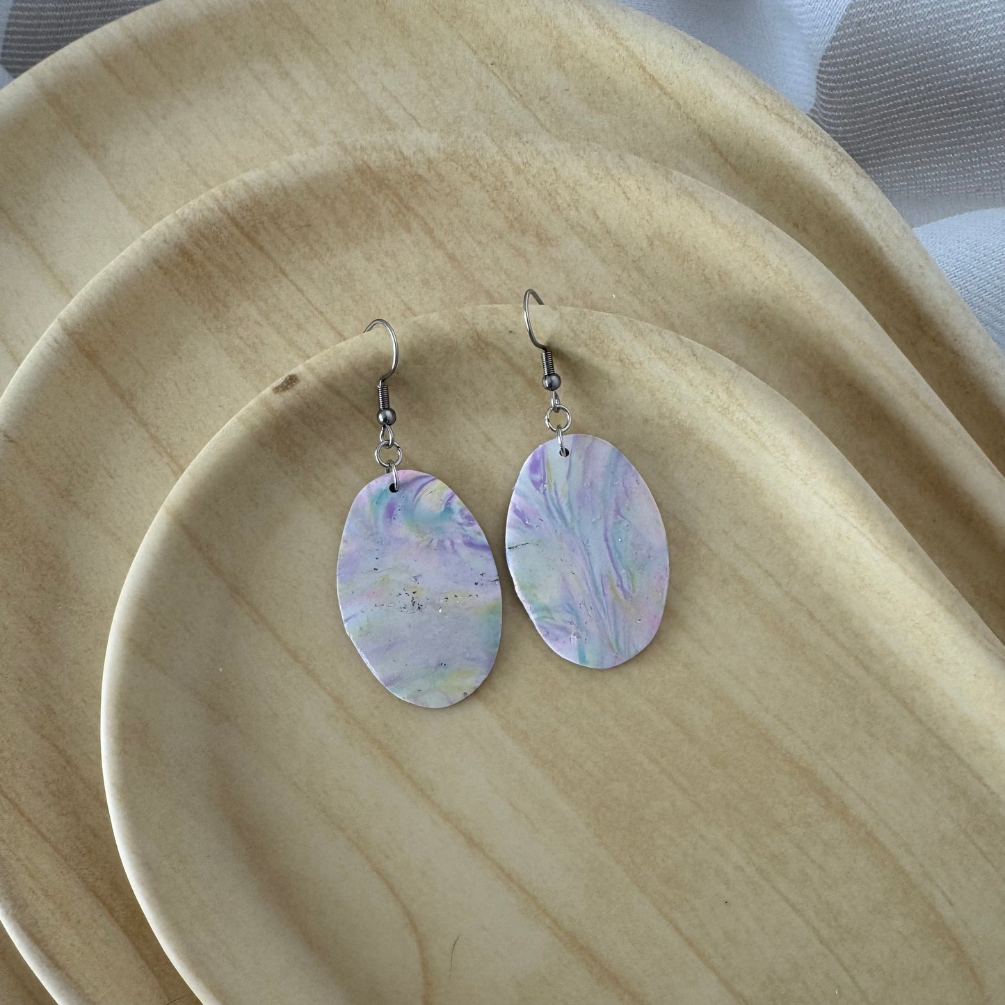 Summer Splash – Watercolor-Inspired Polymer Clay Earrings