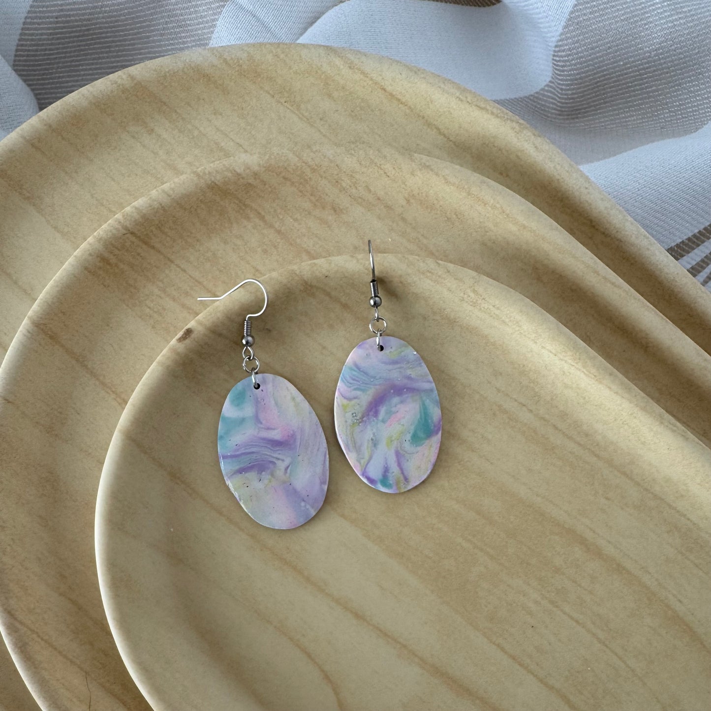 Summer Splash – Watercolor-Inspired Polymer Clay Earrings